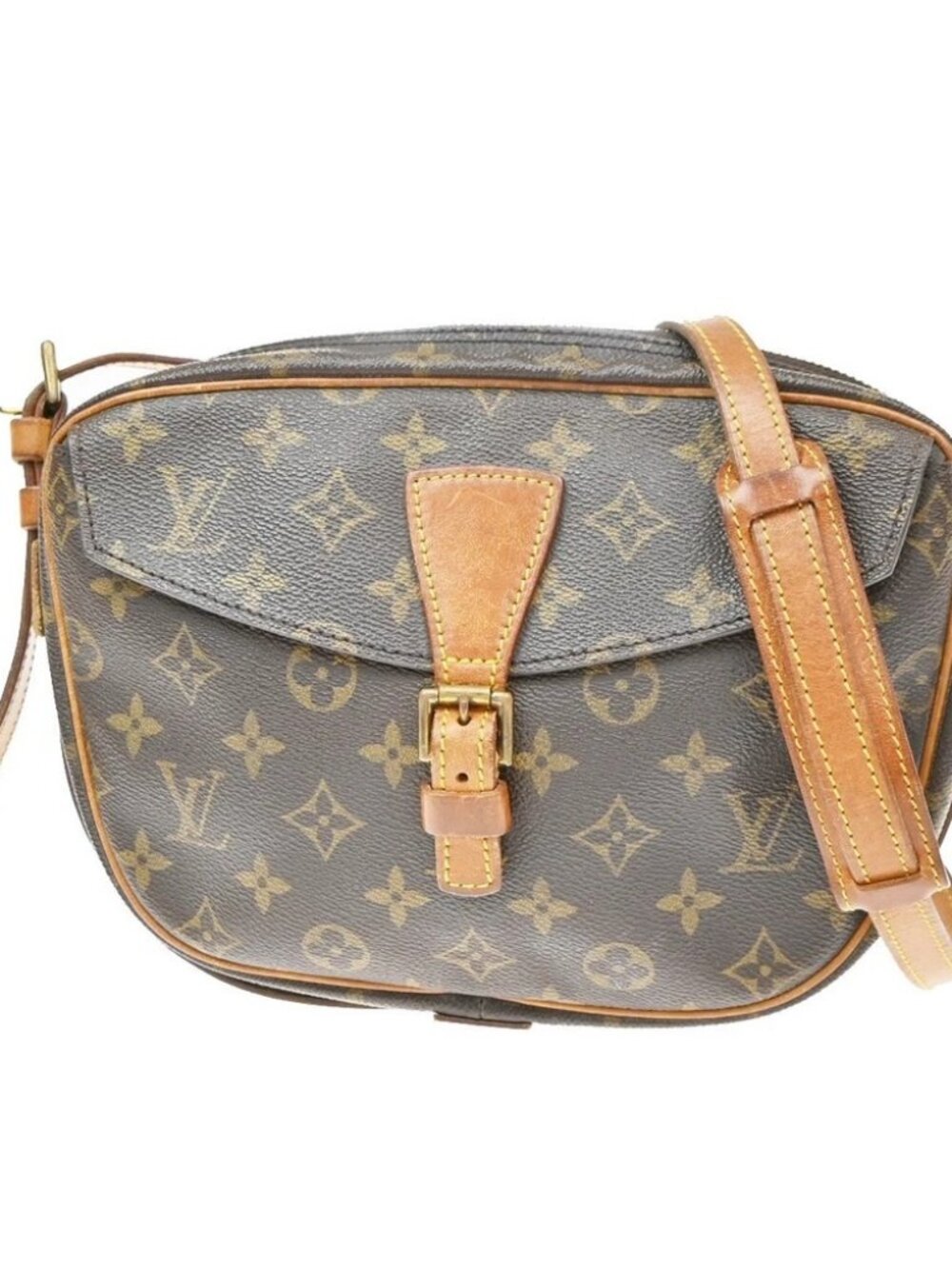 LOUIS VUITTON Jeune Fille MM Shoulder Bag Monogram Leather Brown M51226 30CB151